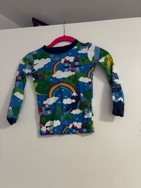 Mini Boden Navy & Blue Rainbow Castle Tee